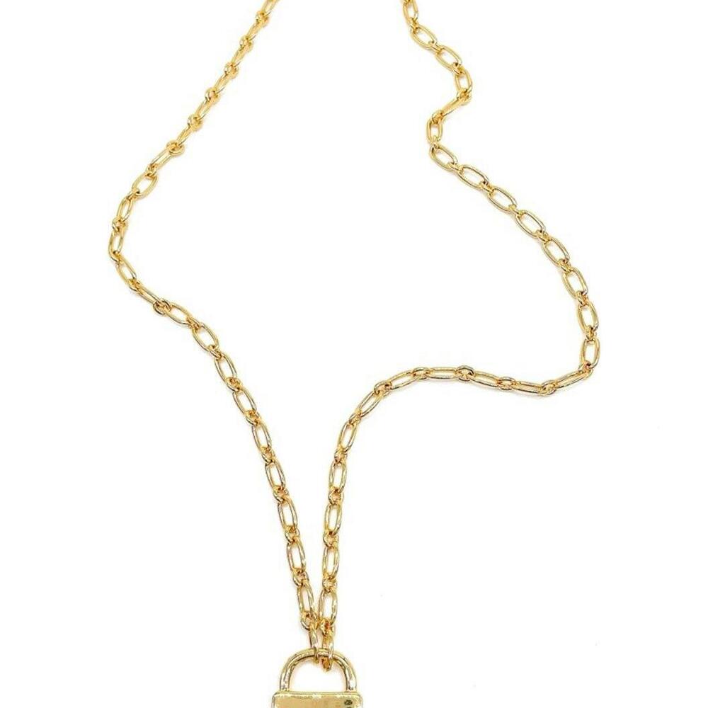 NWT Adornia 14k Gold Plated Padlock Necklace